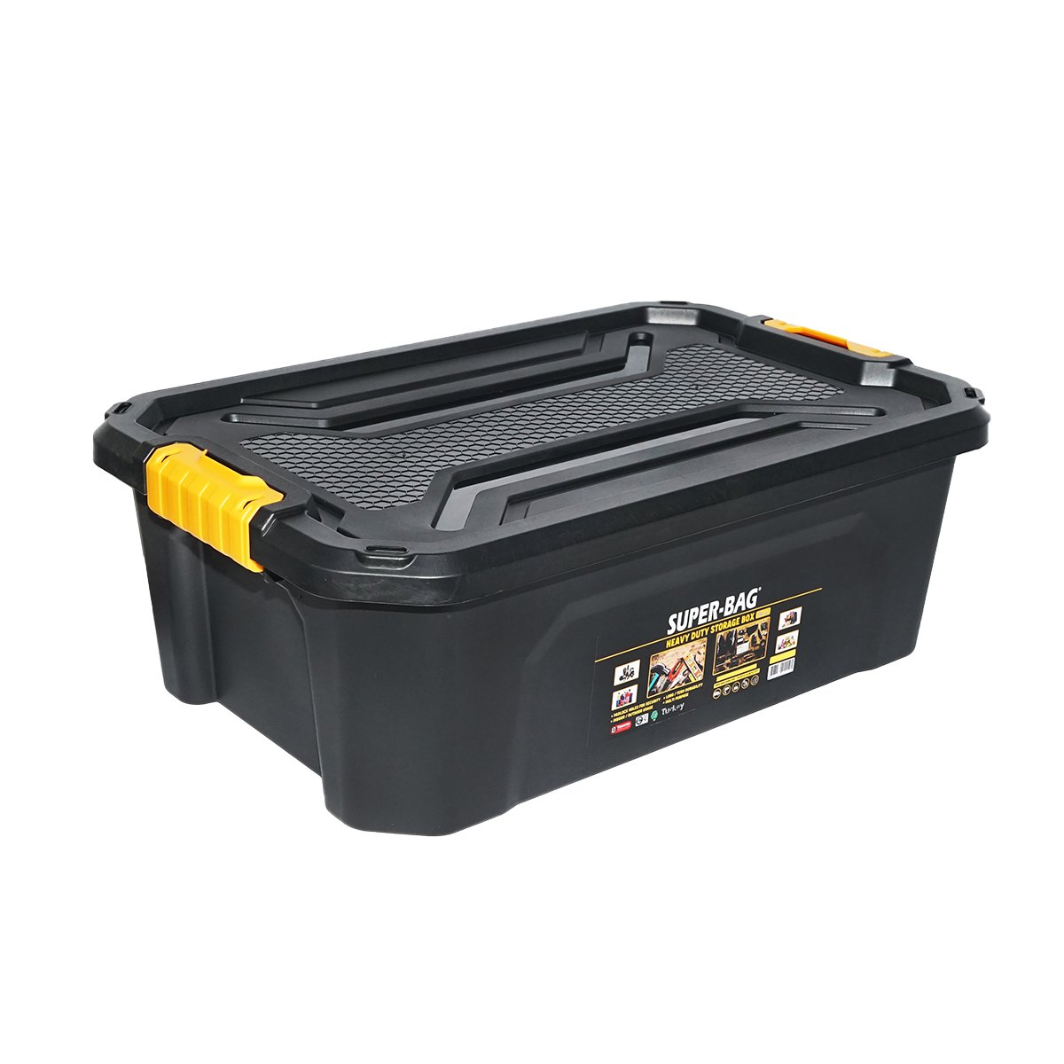 Cutie depozitare cu capac pentru sarcini grele 30L 580x380x200mm